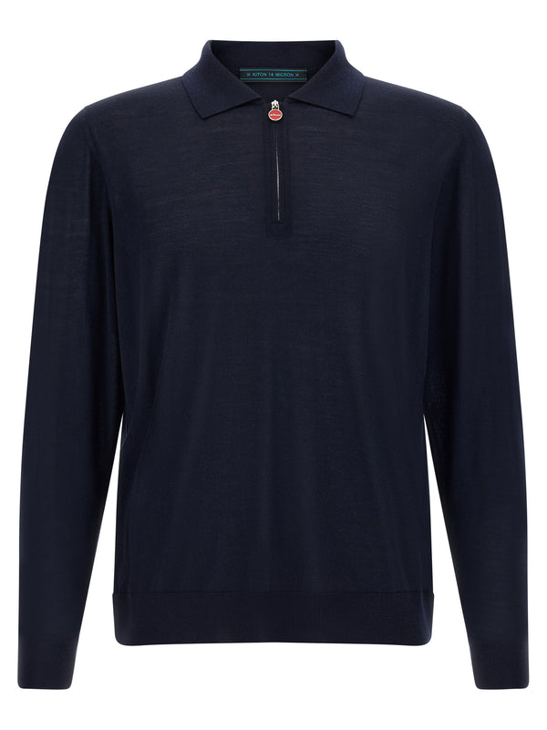 Wool Shirt 14 Microns Polo Blue