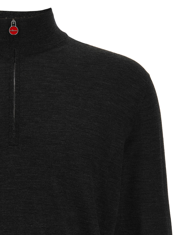 Kiton Half-Zip Sweater Sweaters and Cardigans - Gray | 41a34a39b7fe6cac0420ca5ed99498f16e449ab8