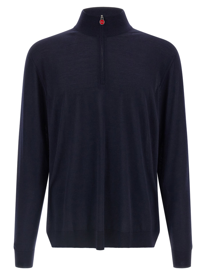Kiton Half-Zip Sweater Sweaters and Cardigans - Blue | a687b3329cf6f5d72cae7cd39f950c4d8f581936