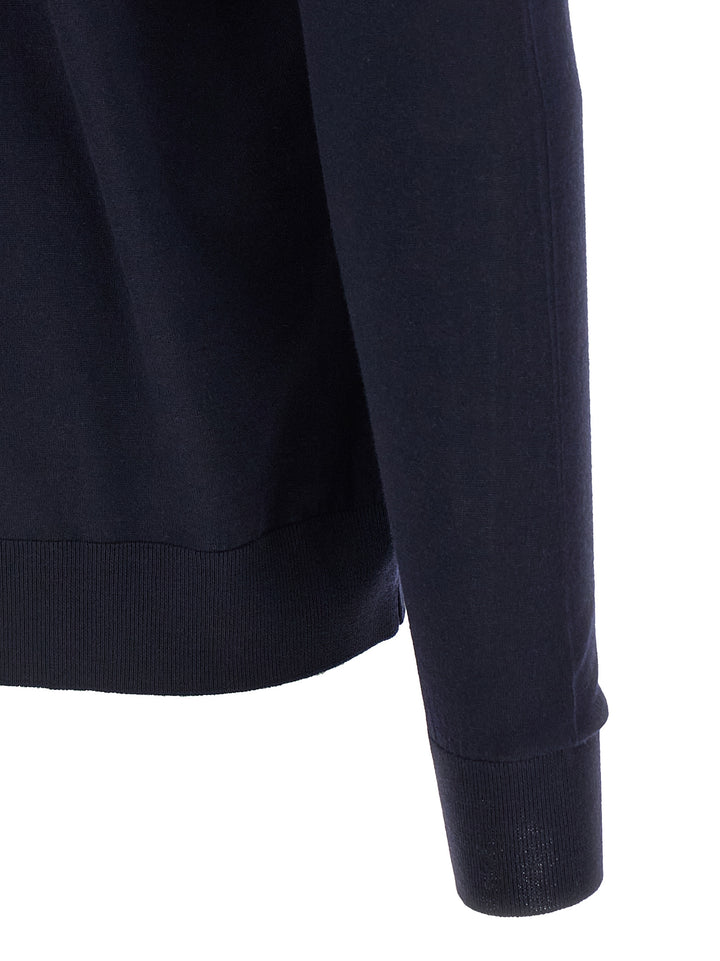 Kiton Half-Zip Sweater Sweaters and Cardigans - Blue | 88537accafb75367127da655d8956bdd79cf9925