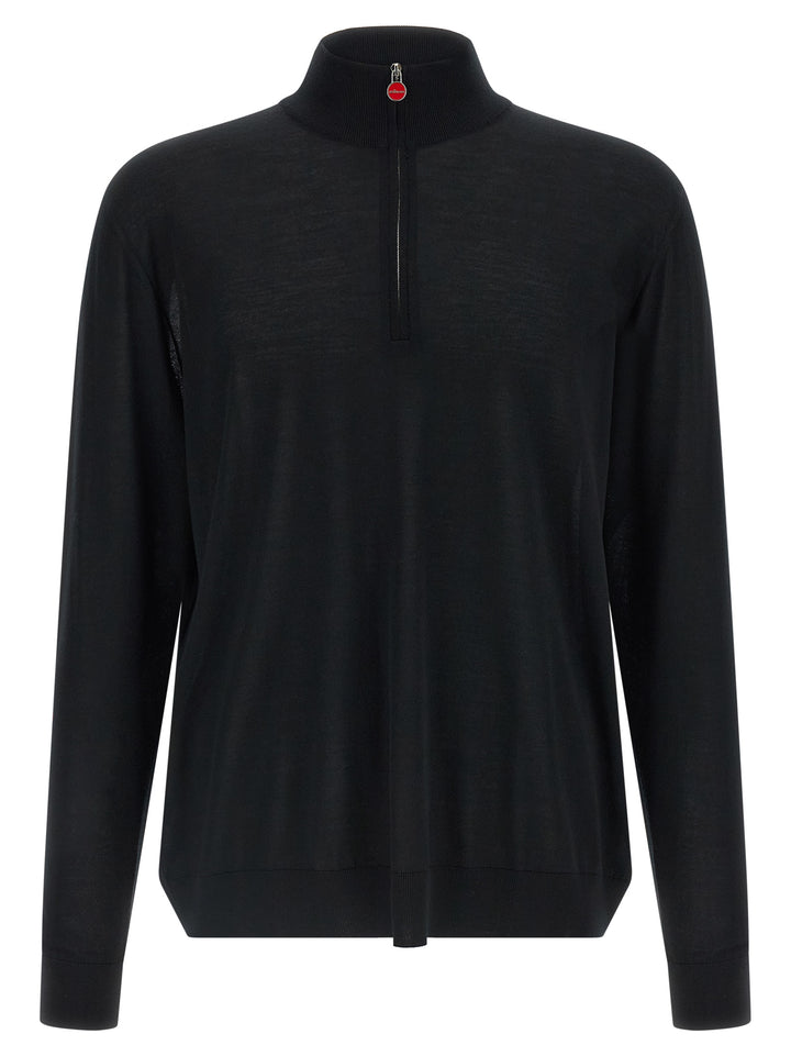 Kiton Half-Zip Sweater Sweaters and Cardigans - Black | cba228971da978df9b1919fd79473c2802b14baf