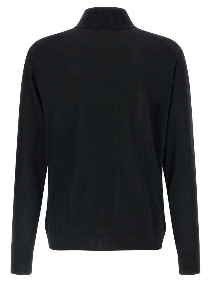 Kiton Half-Zip Sweater Sweaters and Cardigans - Black | 61d7258b7446c8d8a12228d08a24fe70b81e6029