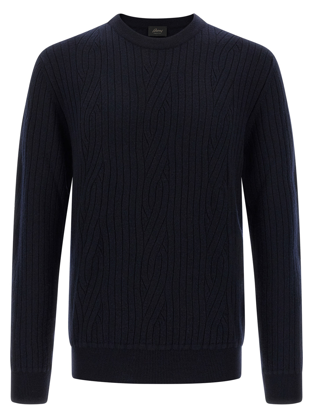 Brioni Ribbed And Braid Sweater Sweaters and Cardigans - Blue | 0169d846e08a531511db37fee5ec6b32d68fbf7b
