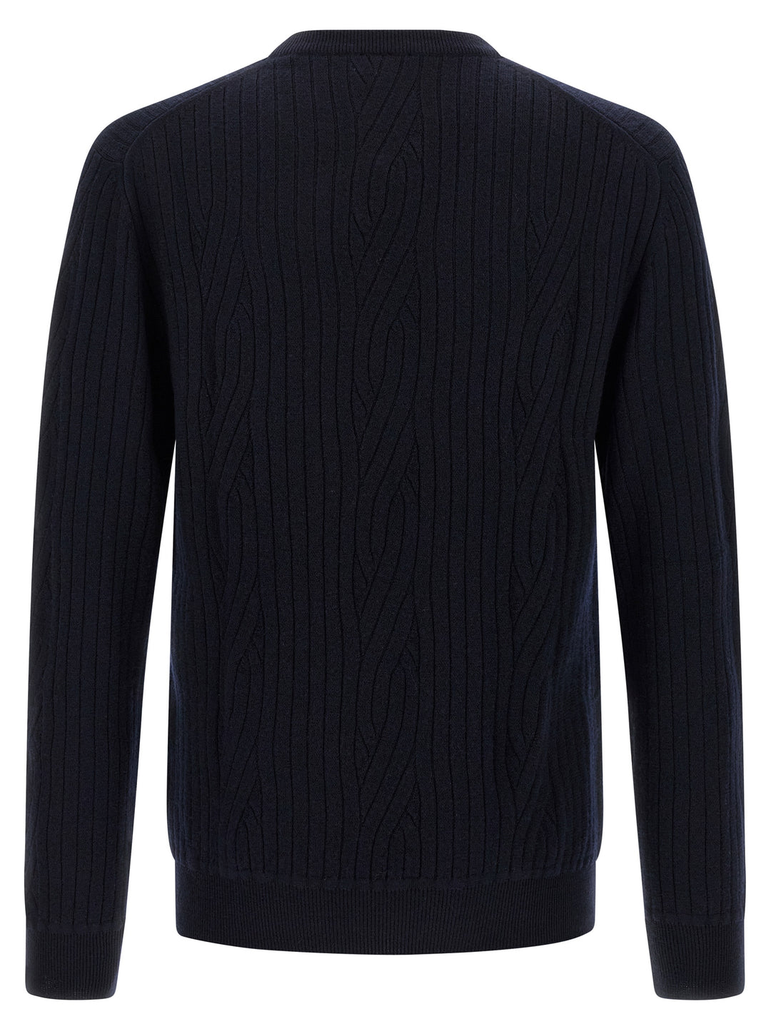 Brioni Ribbed And Braid Sweater Sweaters and Cardigans - Blue | a01780e06663eb4e87679471d6b895ab72c8cdfe