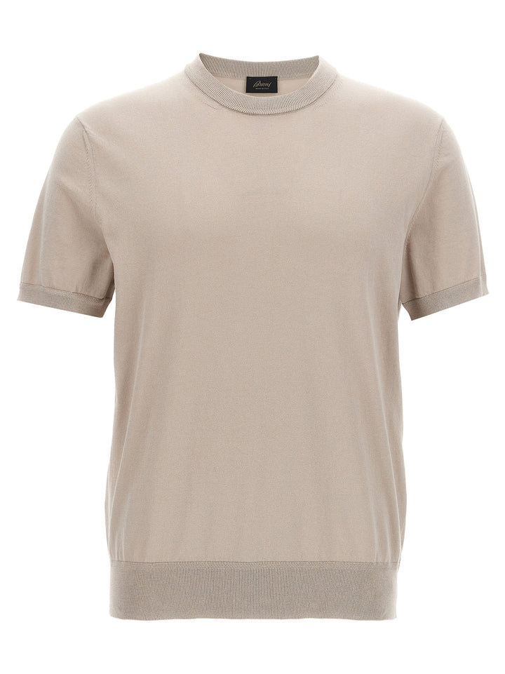 Knitted T-Shirt Beige