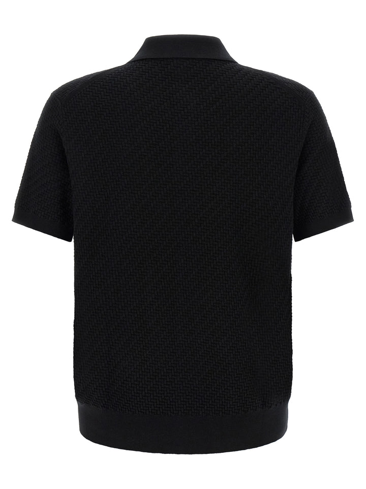 Brioni Trama Polo - Black | 2e0d632b47535be87b23cd85221f0df4e3dce88e