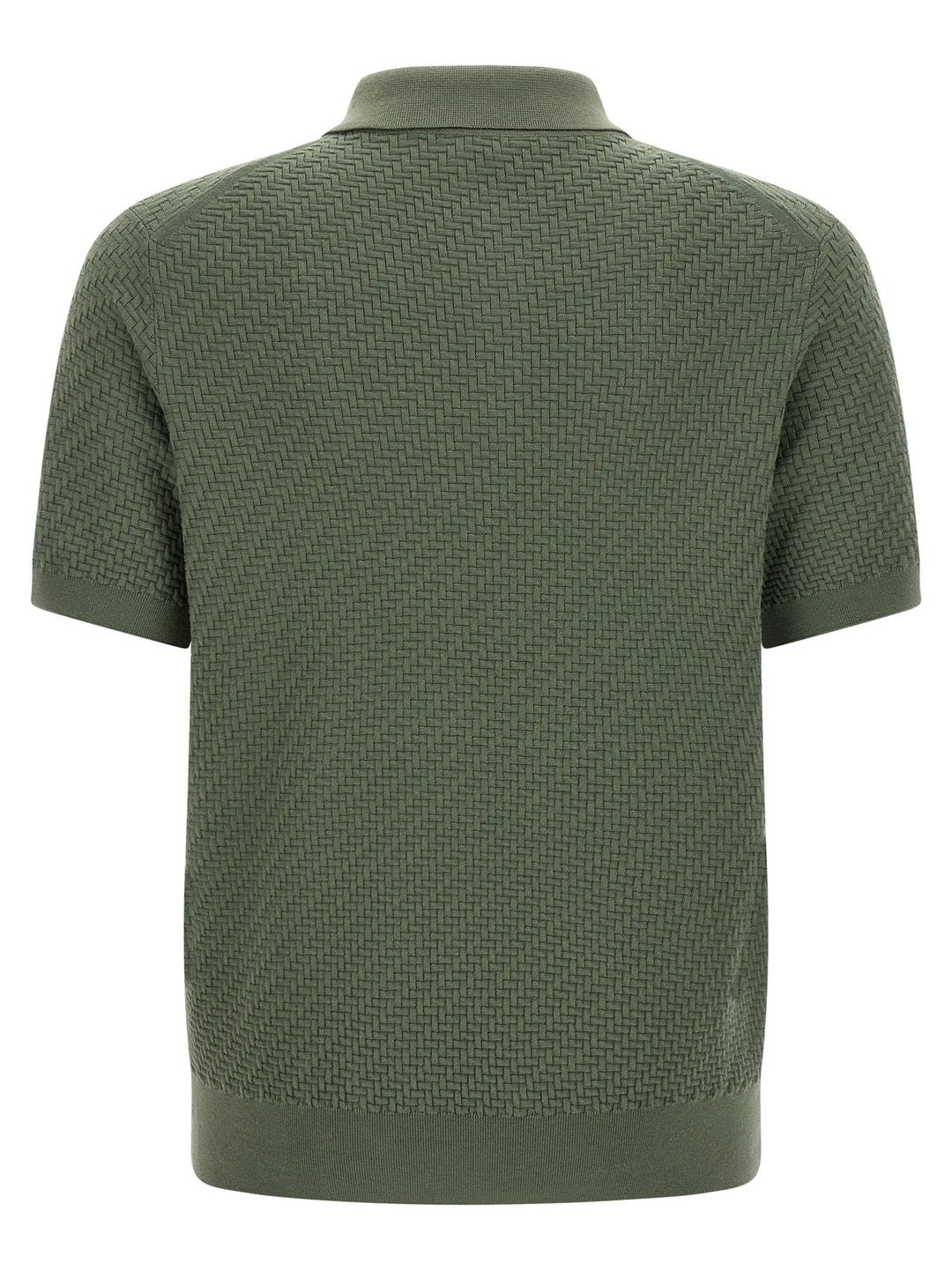 Brioni Weaving  Plot Polo - Green | 55112c21af5955860fd0bc5deb1069daaecb4f6d