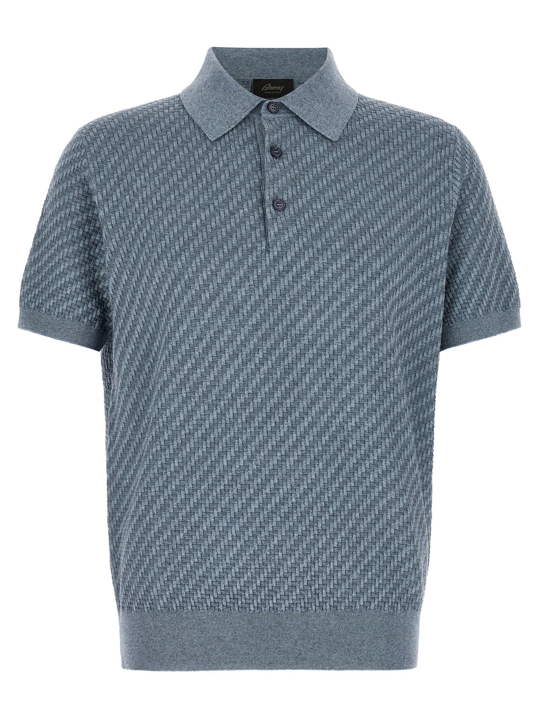 Brioni Trama Polo - Blue | e34b75e2d0c59d84b13b8be0bdb0b89f755a72b0