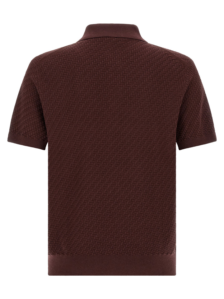 Brioni Trama Polo - Purple | bfc123b9e711e85884081a176faf74a9561b1b46