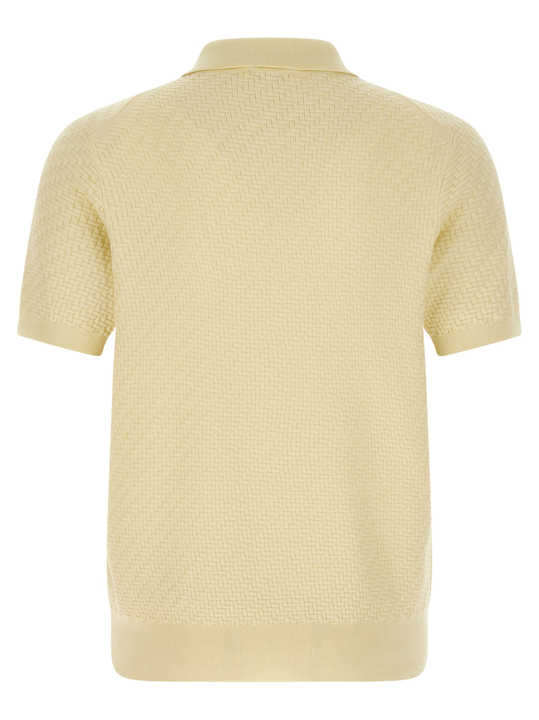 Brioni Weaving  Plot Polo - Yellow | 3dd4ddbd724a014a229644e0e44eeea8042c397a