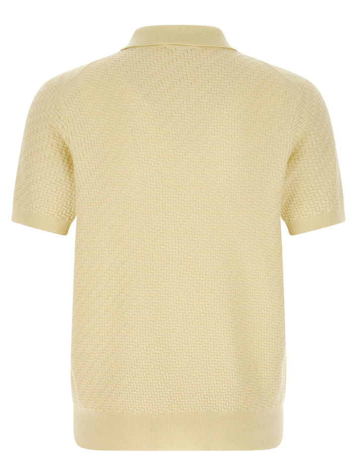 Brioni Weaving  Plot Polo - Yellow | 3dd4ddbd724a014a229644e0e44eeea8042c397a