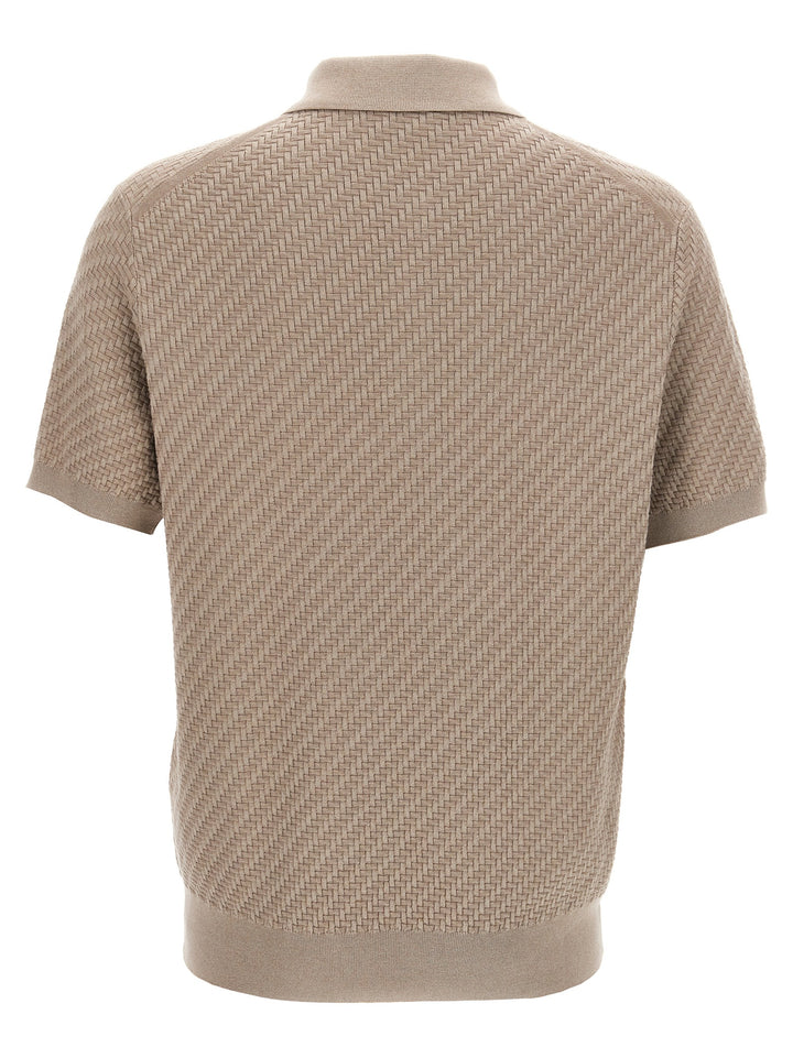 Knitted  Shirt Polo Beige