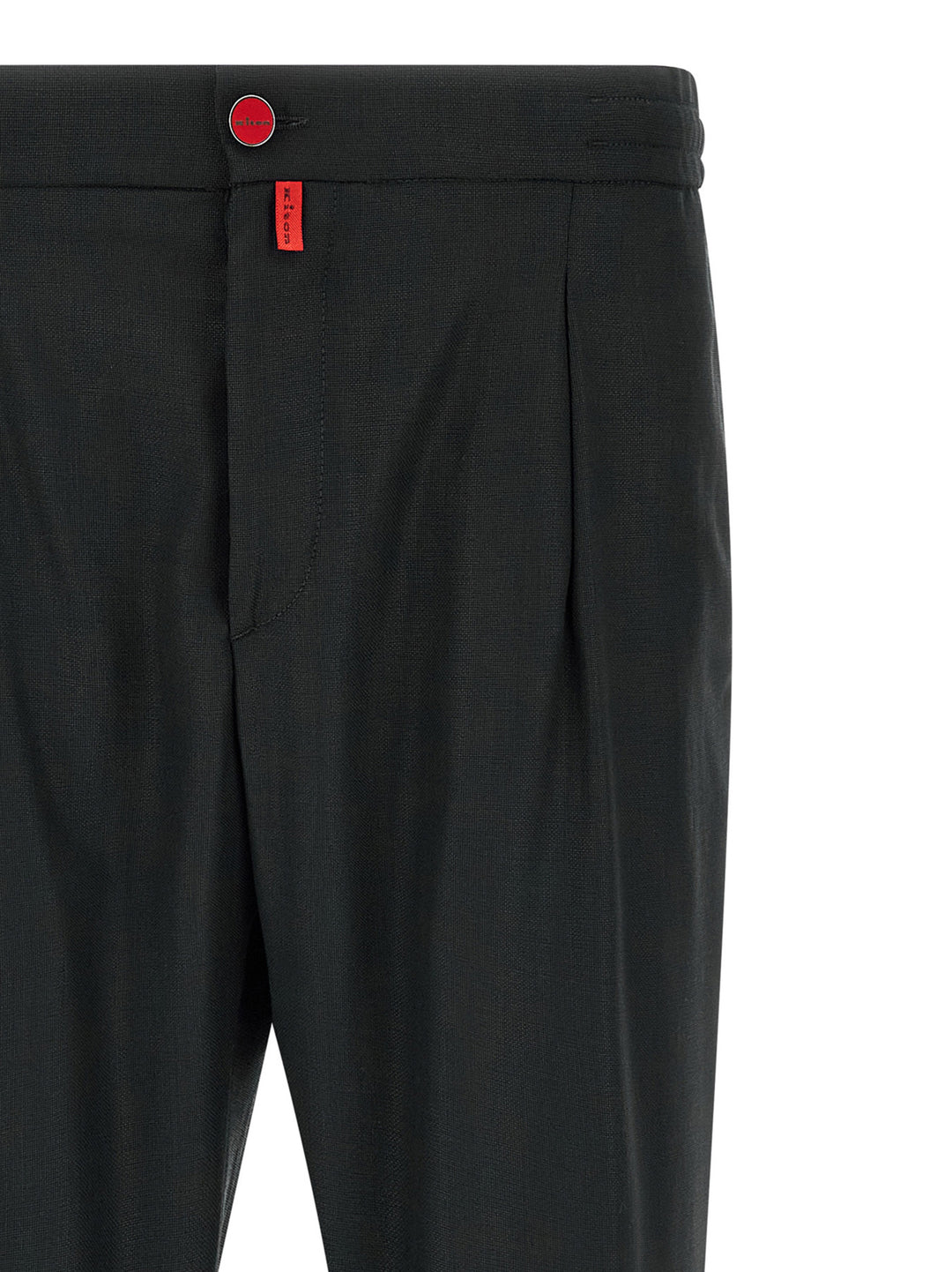 Kiton Red Button Pants - Gray | 0ccb58cc6185eb5e25fd78dabc9e7580961a72e2