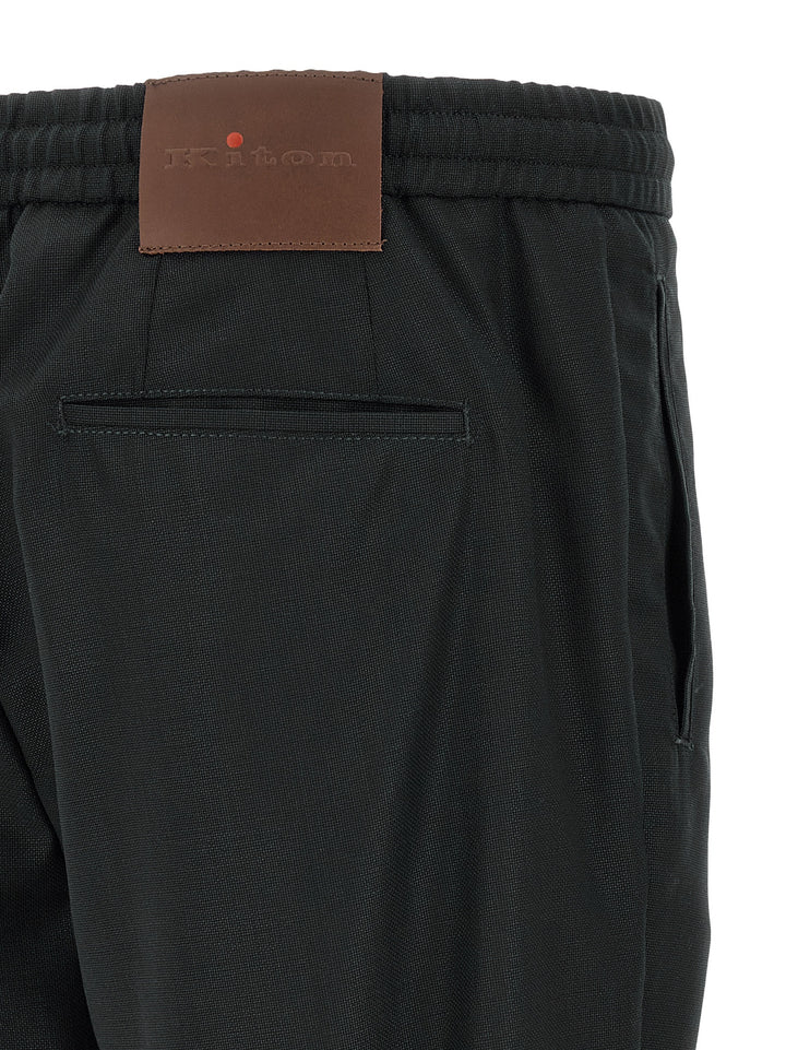 Kiton Red Button Pants - Gray | 51ca7772836a8293364e7658d4c1493e8a9e38da