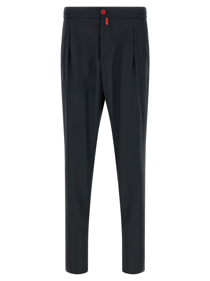 Kiton Red Button Pants - Blue | 32cf7cfa9191cbc8eb87bdaafbc48cdf6506172a