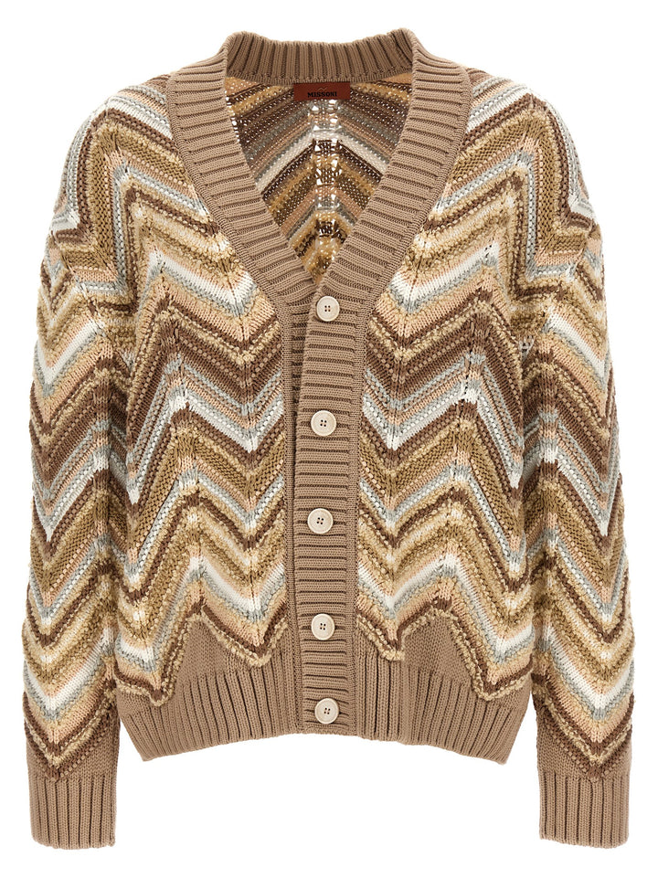 Zig Zag Sweater, Cardigans Beige