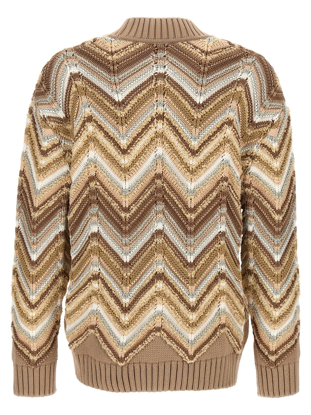 Zig Zag Sweater, Cardigans Beige