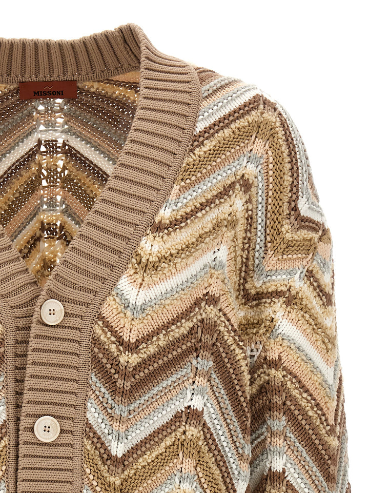 Zig Zag Sweater, Cardigans Beige