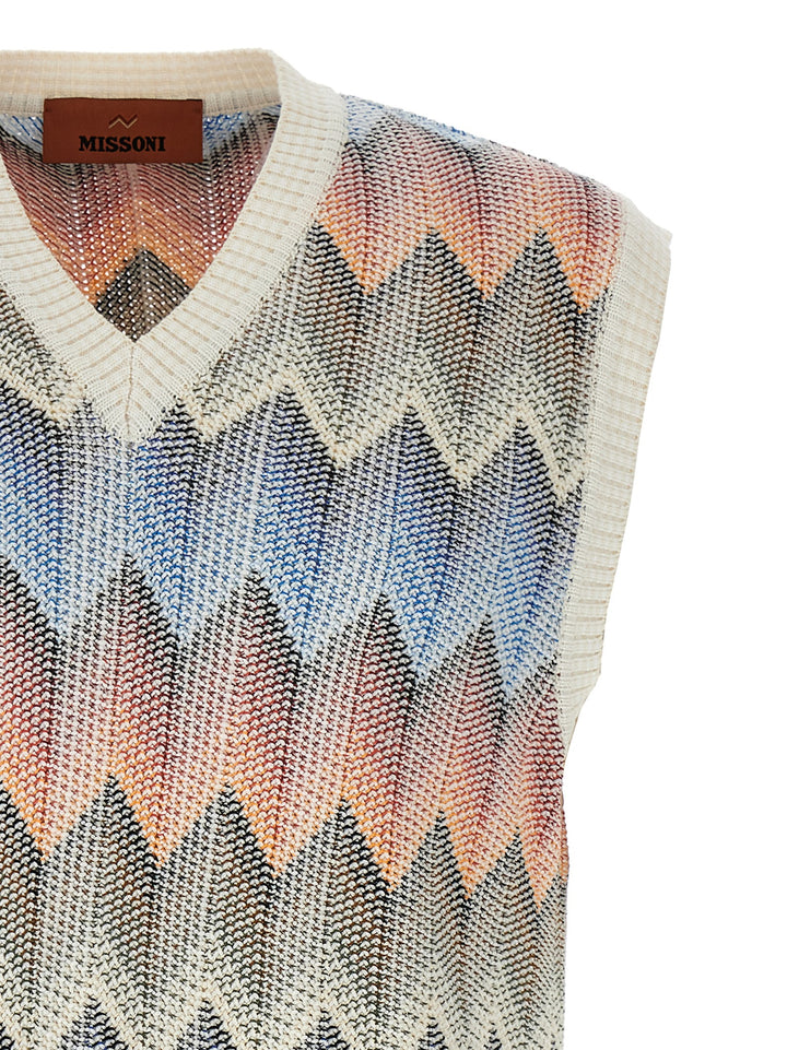 Missoni Chevron Vest Gilet - Multicolor | 1a208f027053fa7e9274fca62a3a43d12742e01e