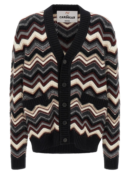 Zigzag Cardigan Sweaters And Cardigans Multicolor
