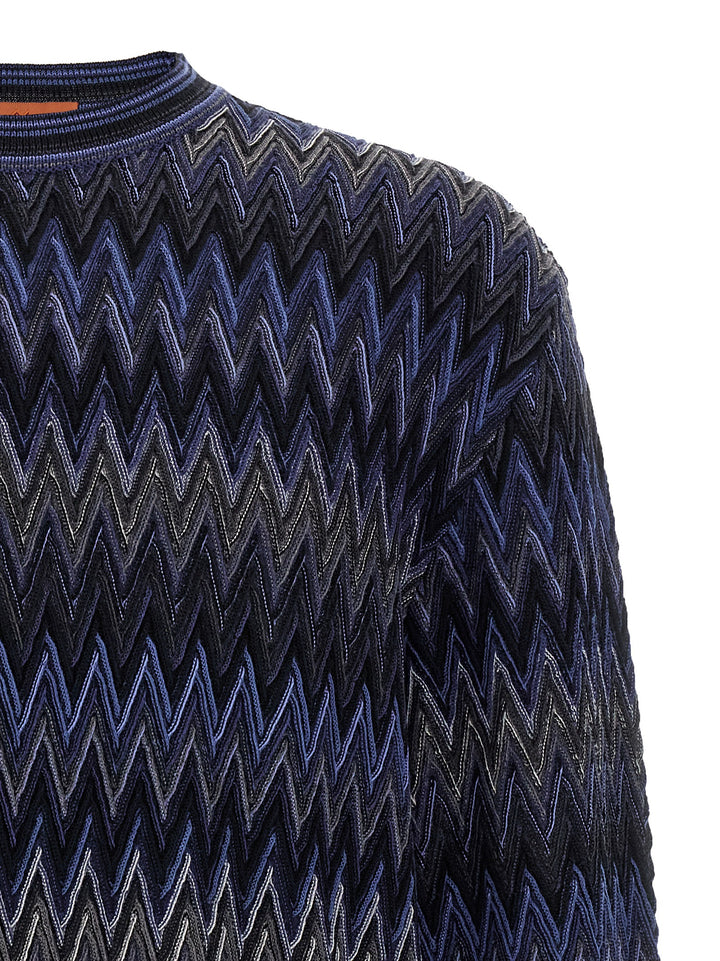 Missoni Zigzag Pattern Sweater Sweaters and Cardigans - Blue | cff049ec03bd897108f6f2309c9f4168678f0e5b