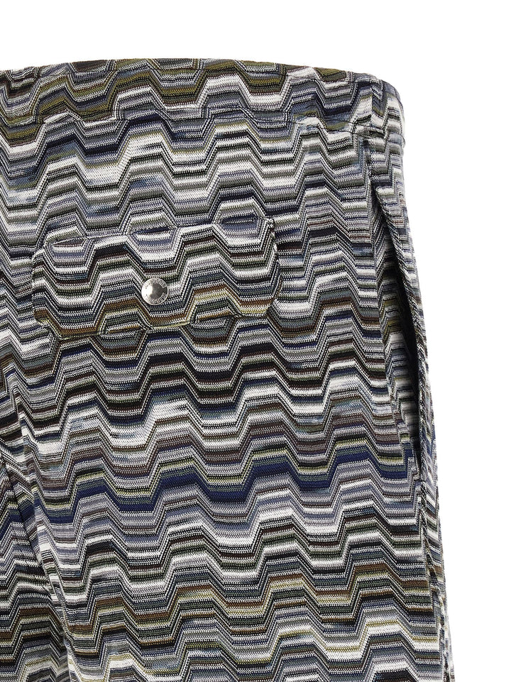 Missoni Irregular Zigzag Bermuda Shorts Bermuda and Short - Green | a98722730b9c52a61235d6782c987a8cd2a5aa85