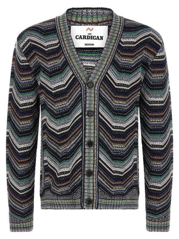 Zigzag Cardigan Sweaters And Cardigans Multicolor