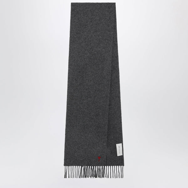 Grey Ami De Cœur Wool Scarf