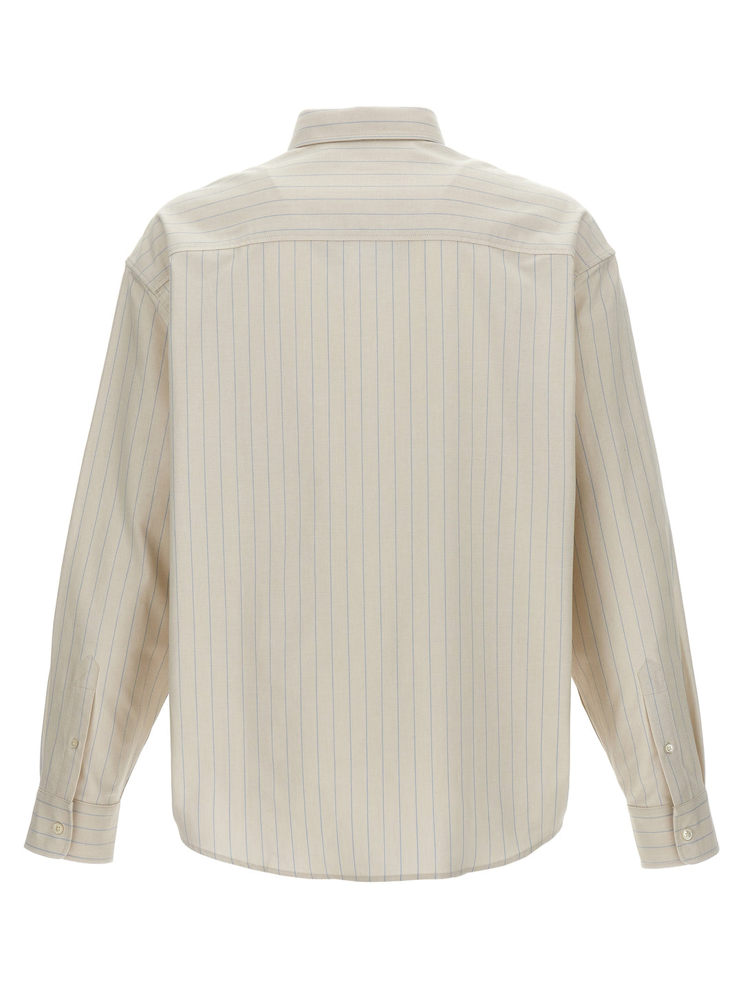 Logo Embroidery Striped Shirt Shirt, Blouse Multicolor