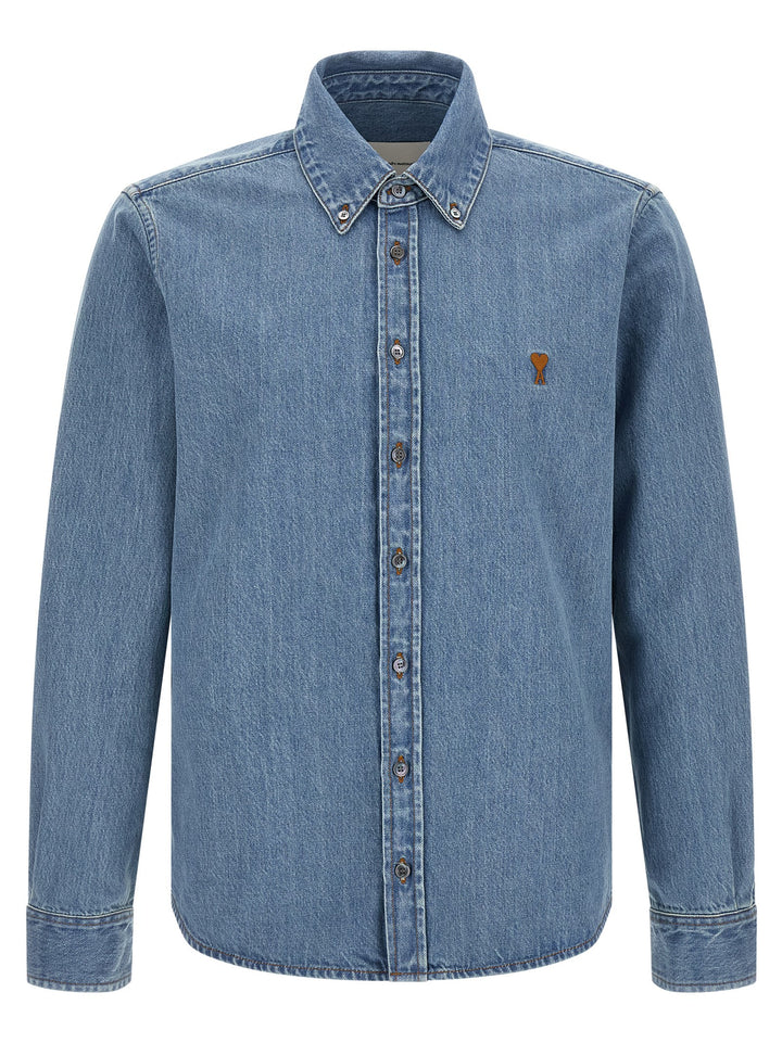 Ami Paris Ami De Coeur Shirt and Blouse - Blue | 57de5d50c45a37111088c7f626b2fd0e1bdf10f8