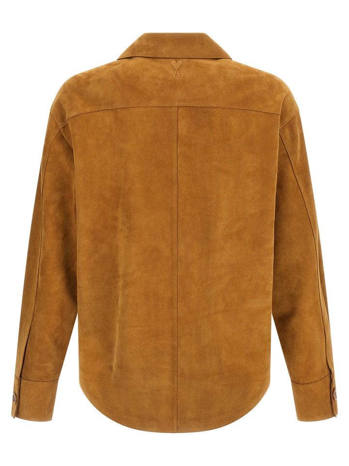 Ami Paris Ami De Coeur Puffer Jackets - Brown | 54c31fe601d08fa39e8617239e0fa0fb86f6edc8