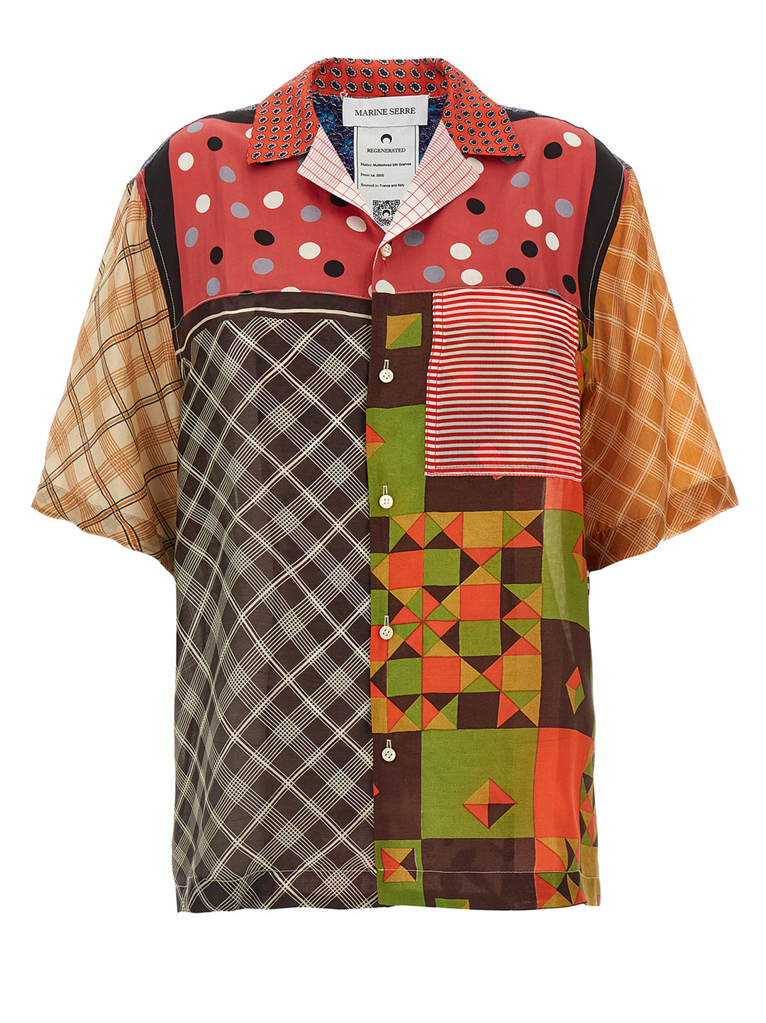Marine Serre Regenerated Silk Scarves Bowling Shirt and Blouse - Multicolor | e96214a001c34cfeaa3862c449a04925bf63a309