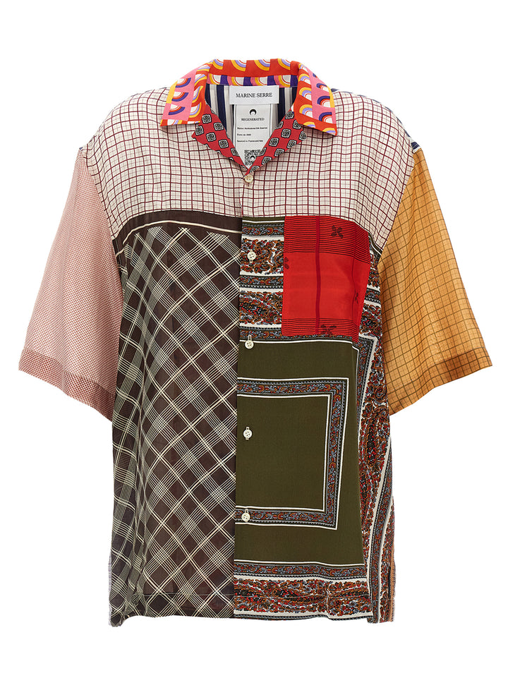 Marine Serre Regenerated Silk Scarves Bowling Shirt and Blouse - Multicolor | 02cd0ae95a0a222b9ed0ae217d74da3141525e81