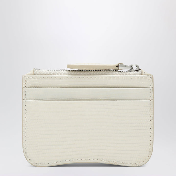Ami Paris Paris Paris Ivory Leather Card Holder