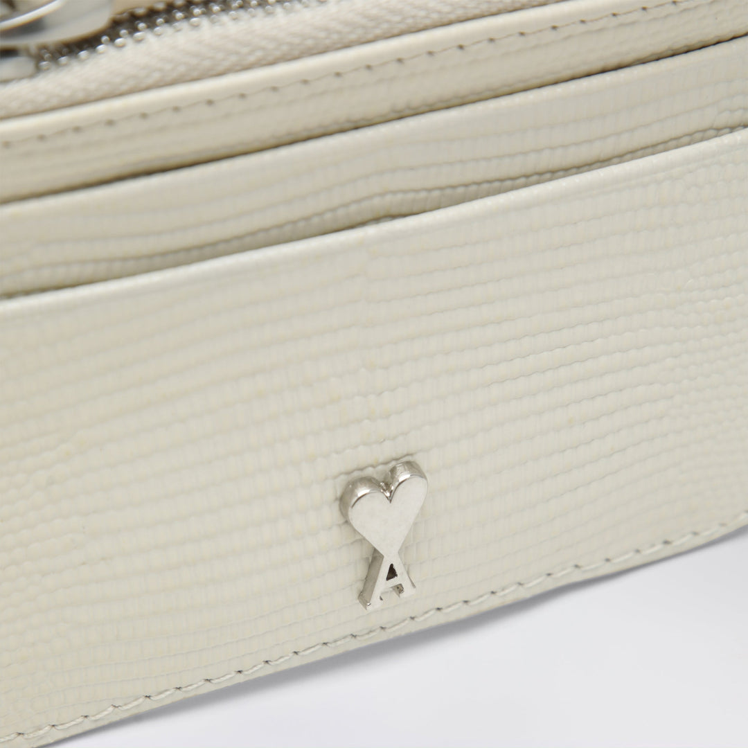 Ami Paris Paris Paris Ivory Leather Card Holder