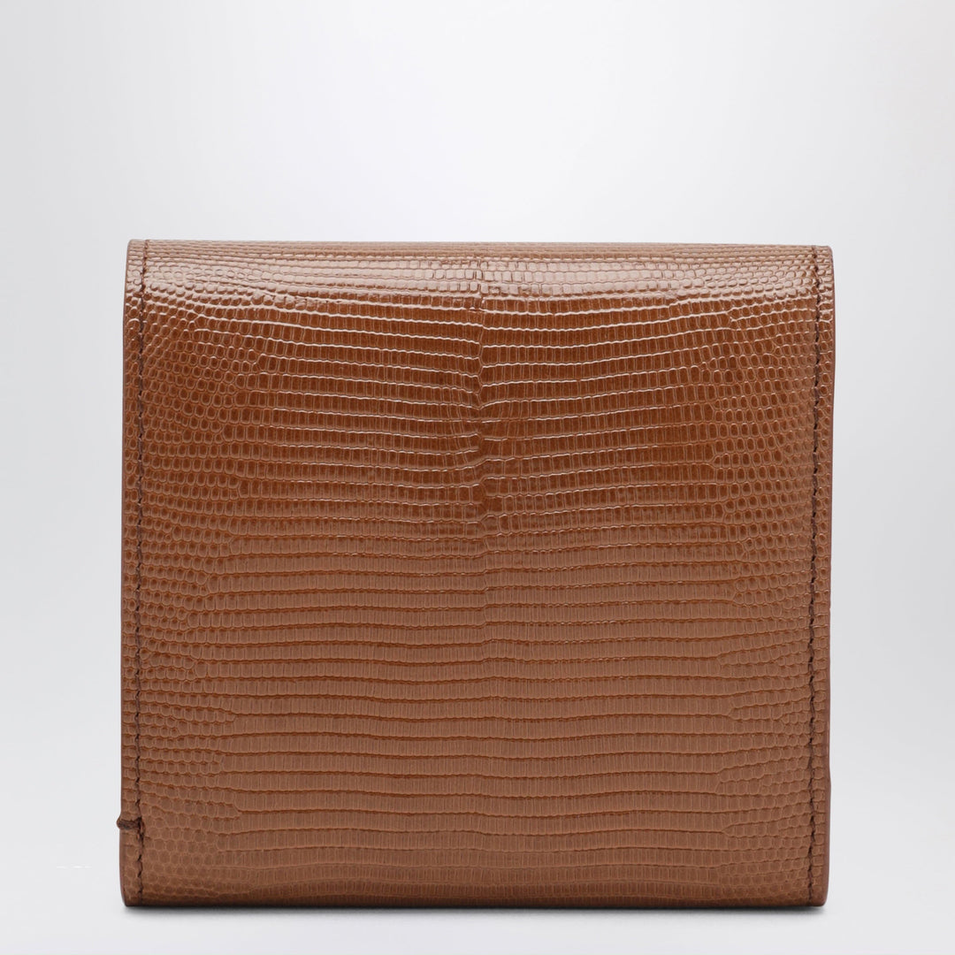 Ami Paris Cognac Paris Paris Compact Leather Wallet