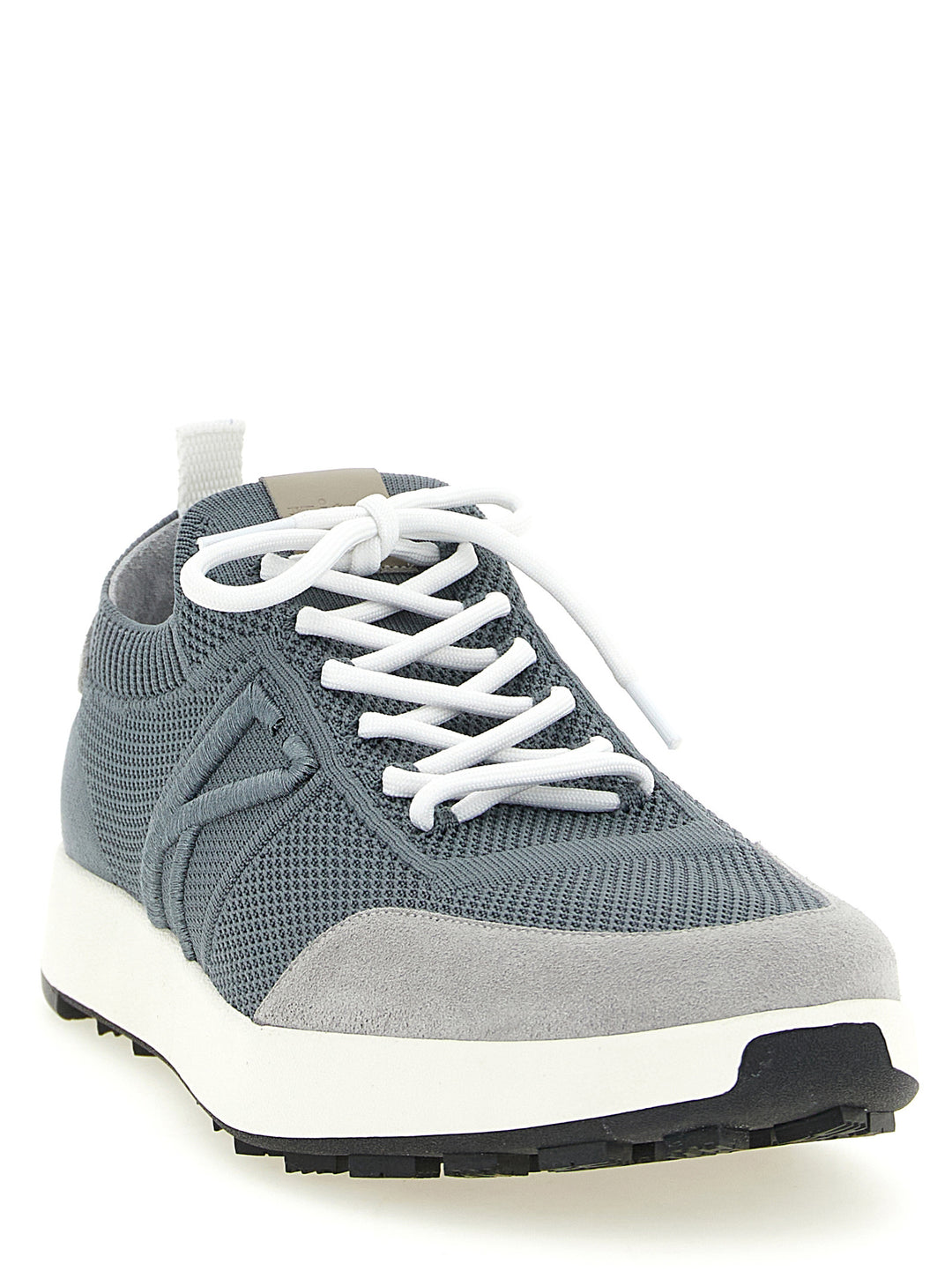 Kiton Technical Cotton Sneakers - Gray | 6732a77d31f1bcefd2a14f80050d717f626bdca4