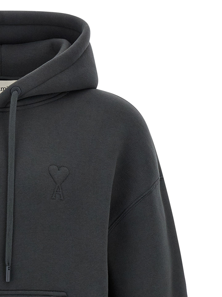 Ami Paris Ami De Coeur Sweatshirt - Gray | 431d5668539d7a330ca98415db4081e6b1b03f6c