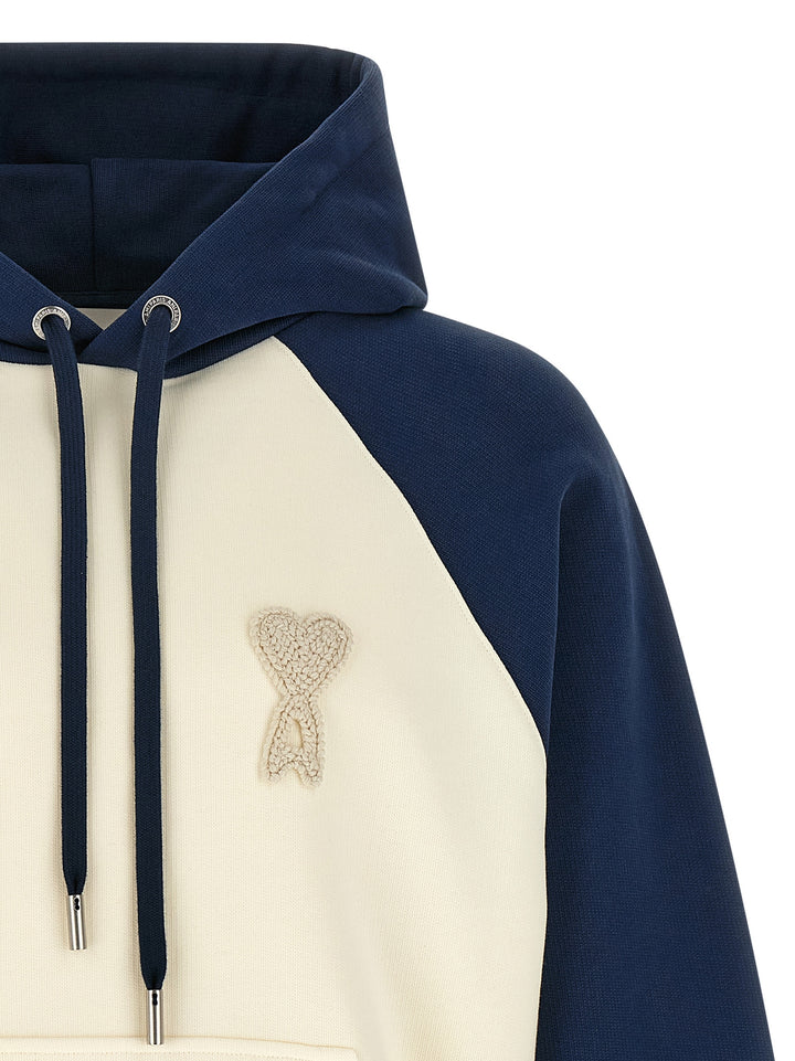 Ami Paris Ami De Coeur Sweatshirt - Blue | 69337d595cce7eb07c649575b8926eb4862a7ed1