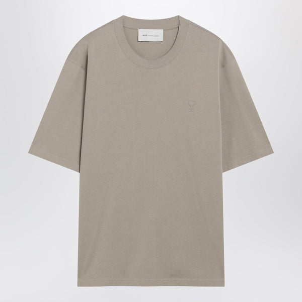Taupe Beige Ami De Coeur Cotton T-Shirt