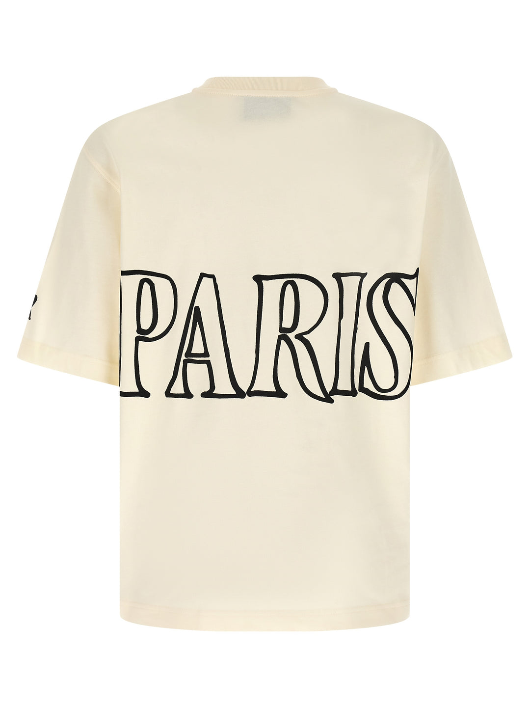 Ami Paris Logo Print T-shirt - Beige | 3e0d2002e5944cf670b46e5a232e4a767eeab2a2