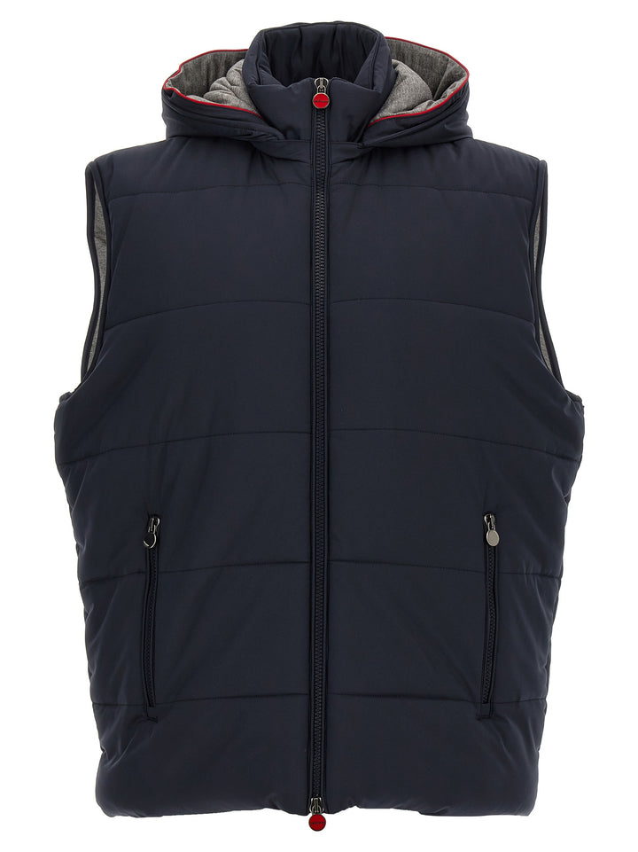 Kiton Padded Vest Gilet - Blue | 21e12ffbbf420718b55d2b7fc4755f2ff04ceac6