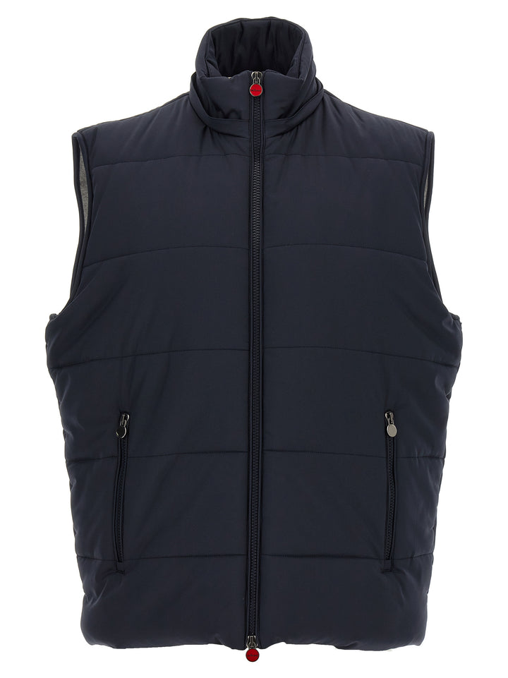 Kiton Padded Vest Gilet - Blue | 0ce46a0c430a31ce6ae09dd61231882429d8541f