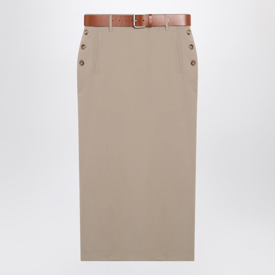 Jupe With Beige Wool Skirt