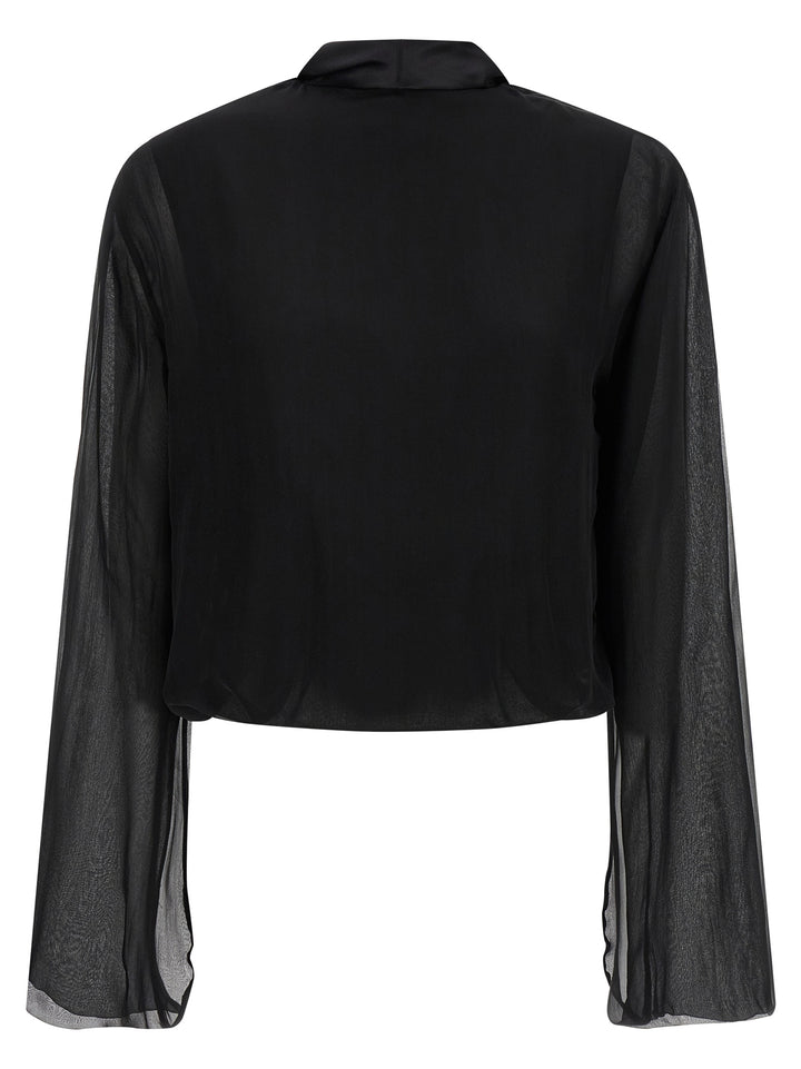 Alberta Ferretti Chiffon Shirt Shirt and Blouse - Black | fd3be353f5eebad87d5030b207c3cce216c2c398