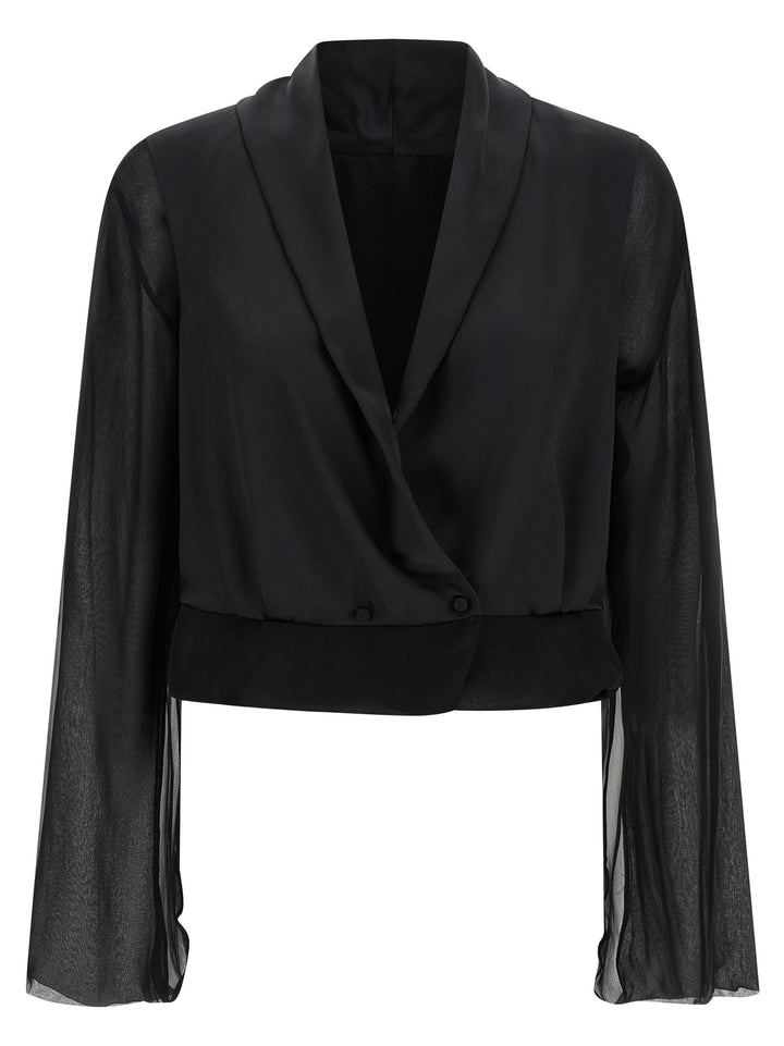 Alberta Ferretti Chiffon Shirt Shirt and Blouse - Black | a031a1ced823e65ef937d1105d8f0c35f084d544