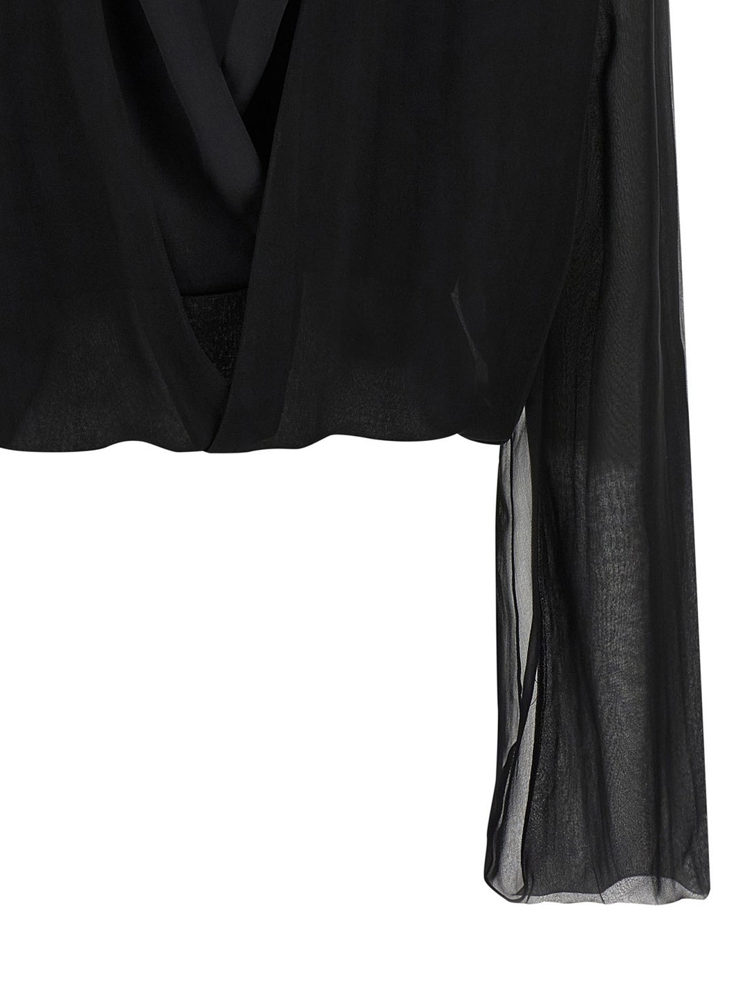 Alberta Ferretti Chiffon Shirt Shirt and Blouse - Black | 7cd1bb0777b94a363fe7189076d47e372aa09751