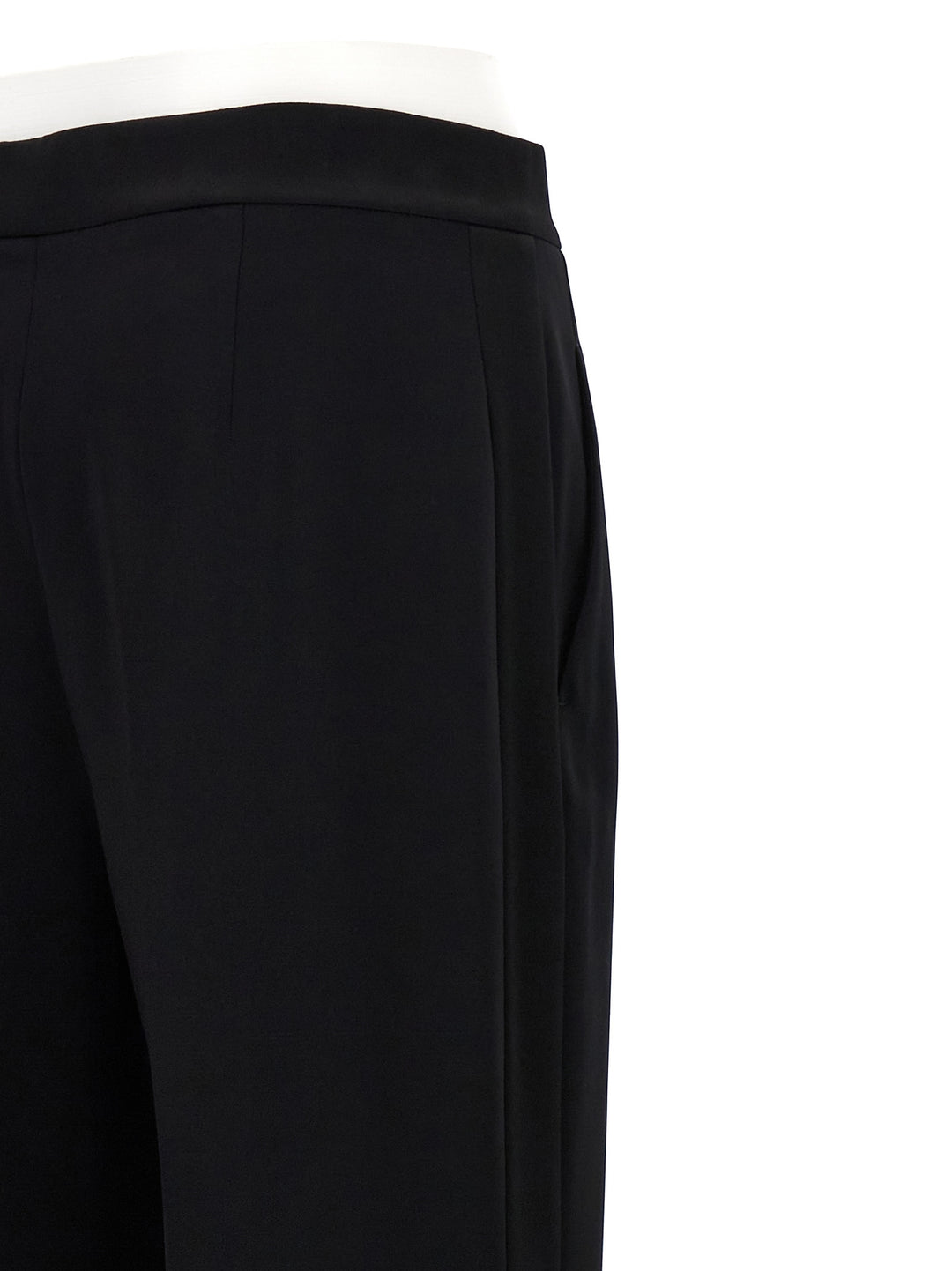 Satin Band Pants Black