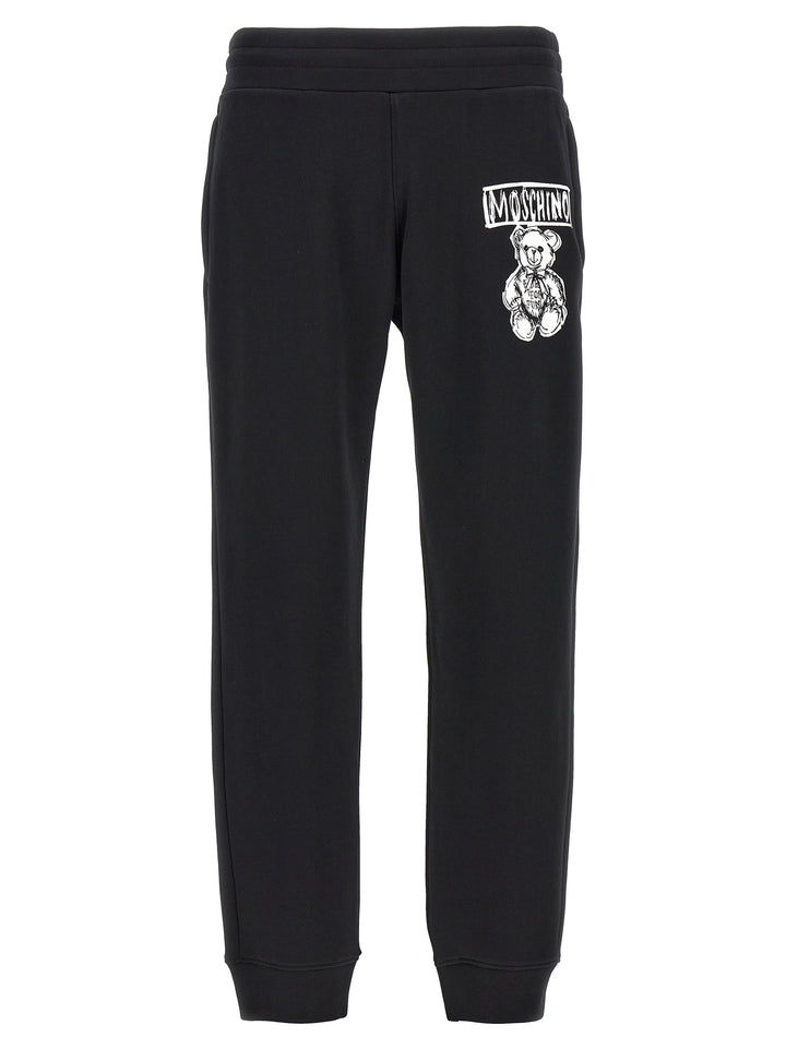 Logo Print Joggers Pants White/Black