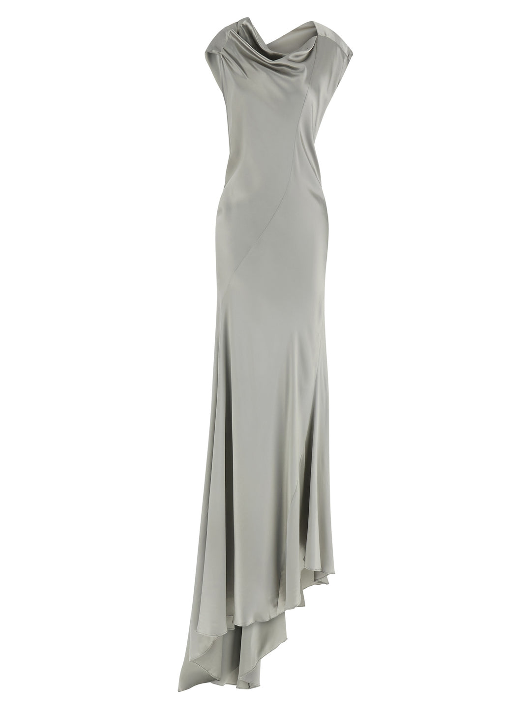Alberta Ferretti Satin Dress Dresses - Gray | 04479b9256924e2c8faa99b04d8b062713be9478